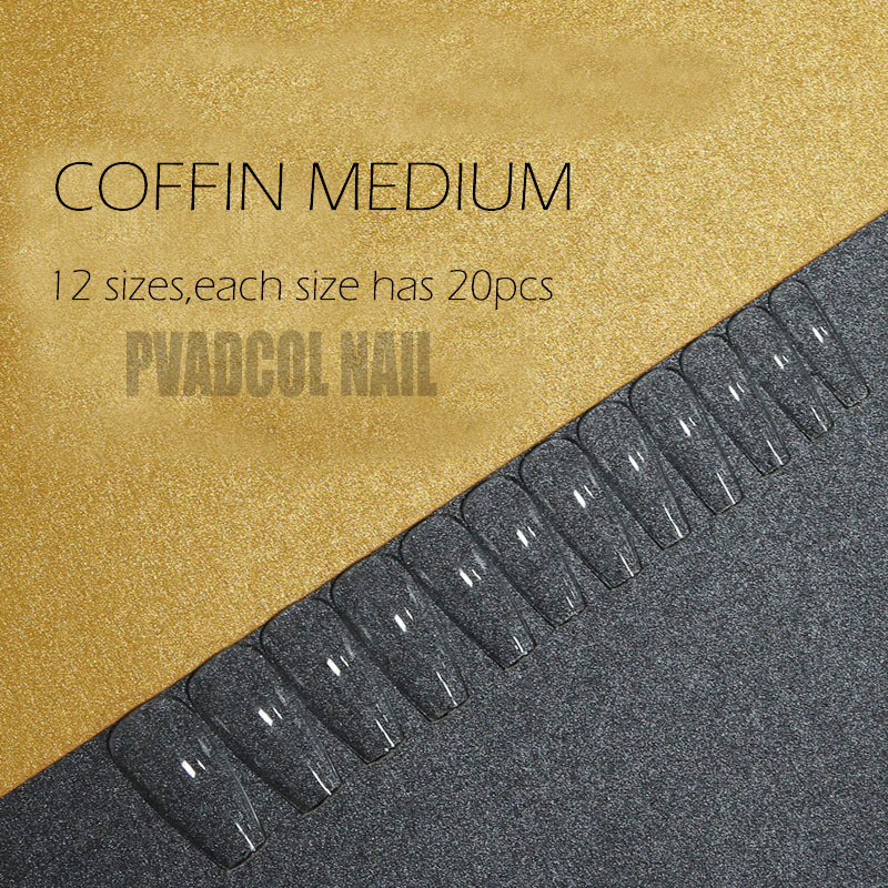 240pcs Gelly Tips Soft Gel Nail Extension Tips Full Cover Pre-shaped Sculpted Long Coffin Stiletto False Tip Quick Building Mold 220725