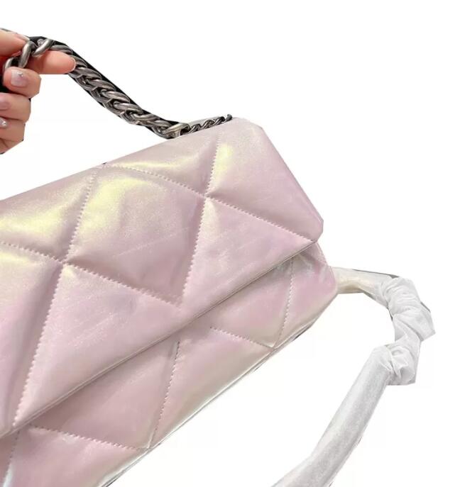 TZ Women's France 19 Classic Mini/Medium Flap Quilted Bag Glitter Pearly Pink Aged Metal Hardware Crossbody Shoulder bag Lambskin Series Handbags 20CM/25CM, Pink 20cm
TZ Women's France 19 Classic Mini/Medium Flap Quilted Bag Glitter Pearly Pink Aged Metal Hardware Crossbody Shoulder bag Lambskin Series Handbags 20CM/25CM, Pink 20cm