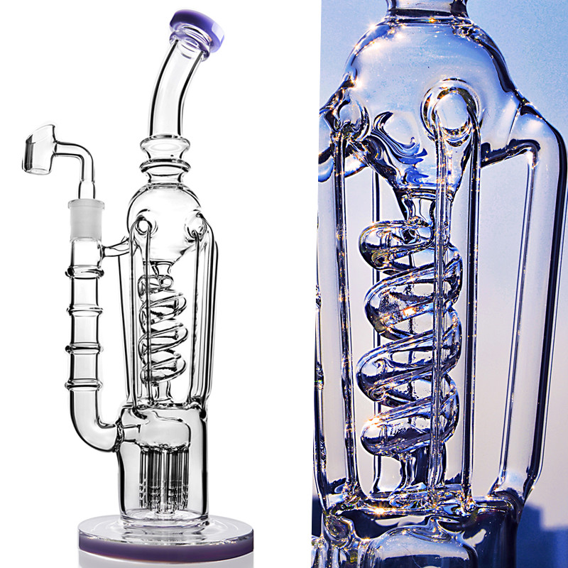New Dab Rig purple curved straight tube spiral hookah Built-in filter layer Smoke collector High 12. 5 inches glass bongs
New Dab Rig purple curved straight tube spiral hookah Built-in filter layer Smoke collector High 12. 5 inches glass bongs