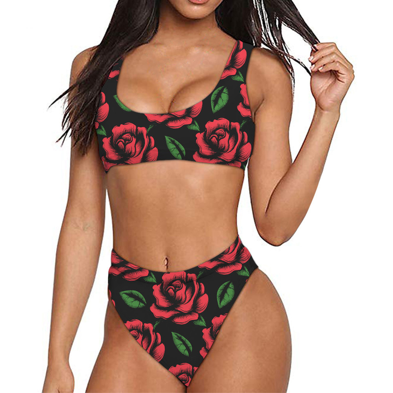 Fashion Red Rose Sexy Bathing Suit Women Swimwear Floral Print 2pcs Swimsuit Push Up Sport Bikini Set Girls Swimming Wear 220616, Custom z48
Fashion Red Rose Sexy Bathing Suit Women Swimwear Floral Print 2pcs Swimsuit Push Up Sport Bikini Set Girls Swimming Wear 220616, Custom z48