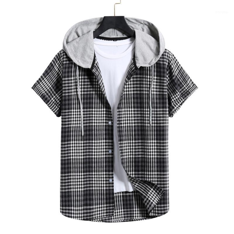 Men Harajuku Spring Plaid Shirt Hooded Short Sleeve Check Tops 2022 Summer Social Casual Loose Streetwear Korean Clothes Men' Shirts, Black
Men Harajuku Spring Plaid Shirt Hooded Short Sleeve Check Tops 2022 Summer Social Casual Loose Streetwear Korean Clothes Men' Shirts, Black