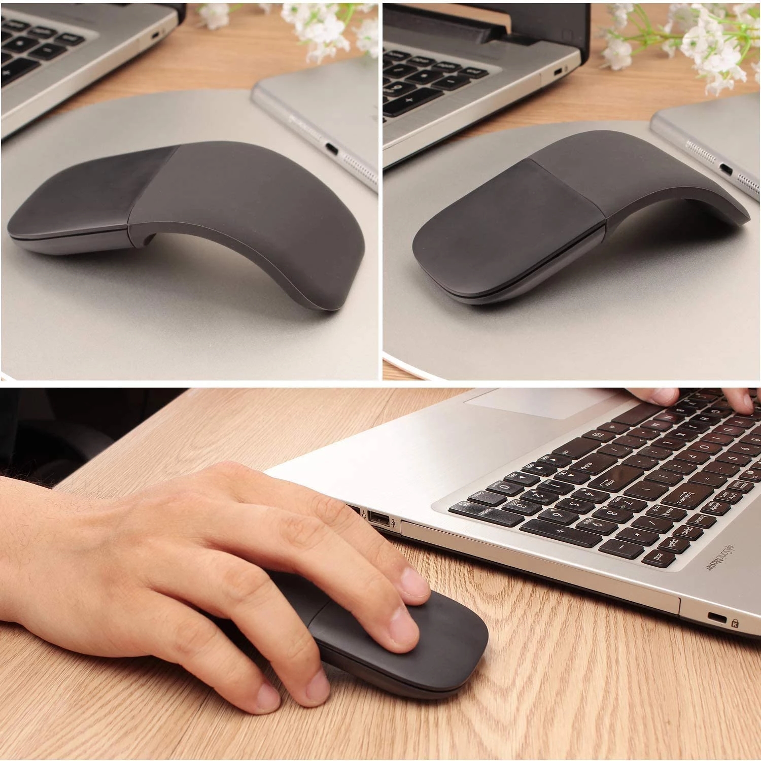Bluetooth Arc Touch Mouse Portable Wireless Foldable Silent Mouse Slim Mini Computer Optical Mice for Laptop Tablet Mac iPad
Bluetooth Arc Touch Mouse Portable Wireless Foldable Silent Mouse Slim Mini Computer Optical Mice for Laptop Tablet Mac iPad