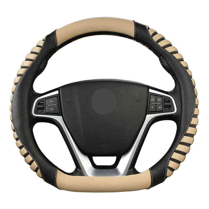 Car Cover Cubre Volante Car Breathable D Shape Steering Wheel Cover Funda Volante Coche Car Assessoires Interior Coprivolante J220808