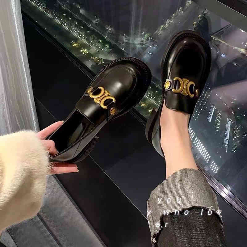 Dress Shoes High version C home Paris street ~ Arc de Triomphe leather plush leffer shoes small women's spring, Black
Dress Shoes High version C home Paris street ~ Arc de Triomphe leather plush leffer shoes small women's spring, Black