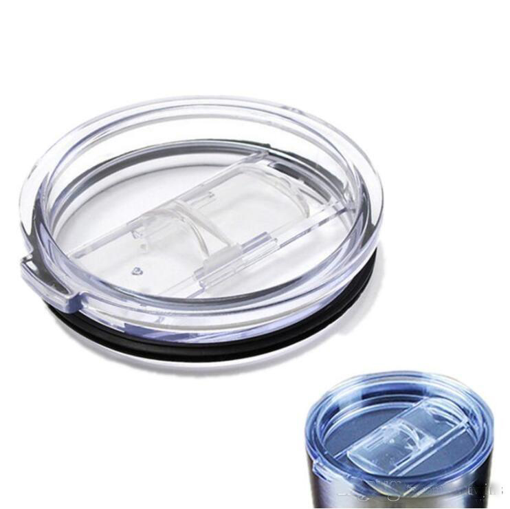Transparent Plastic Cups Sliding Switch Cover Drinkware Lid for 20 30 oz Cars Beer gs Splash Spill Proof LXL1183-1 Free shipping
