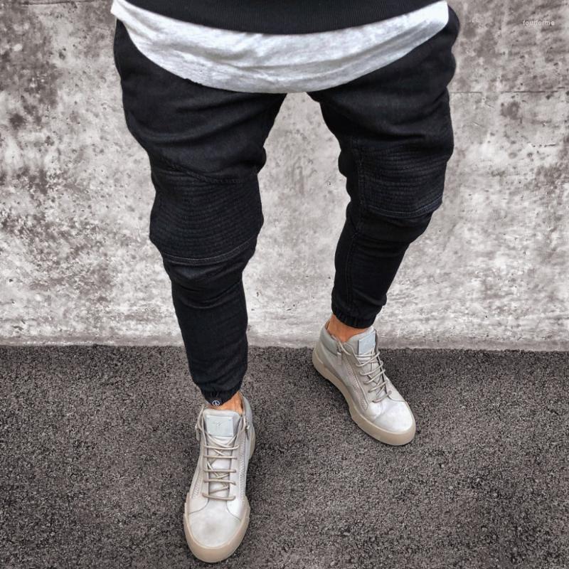 Men Distressed Jeans Pleated Skinny Biker Trousers Black Blue Denim For Male Slim Fit Hip Hop Pant
Men Distressed Jeans Pleated Skinny Biker Trousers Black Blue Denim For Male Slim Fit Hip Hop Pant