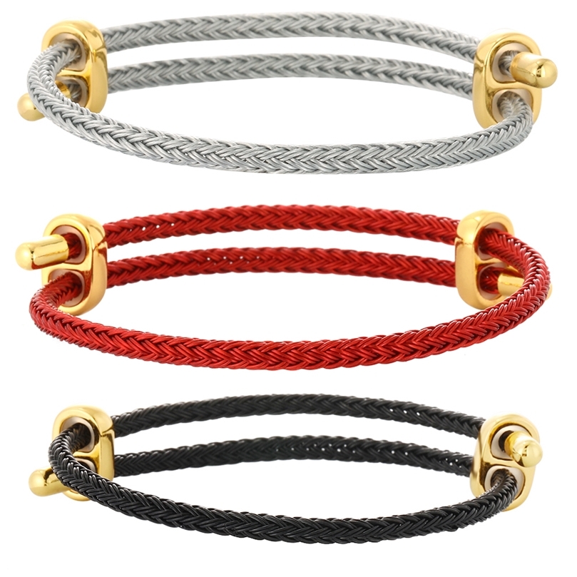 Couple bracelets bangle for women men Adjustable Stainless steel Braided Wire Rope Adjustable Bracelet homme Bangle jewelry 220716
Couple bracelets bangle for women men Adjustable Stainless steel Braided Wire Rope Adjustable Bracelet homme Bangle jewelry 220716