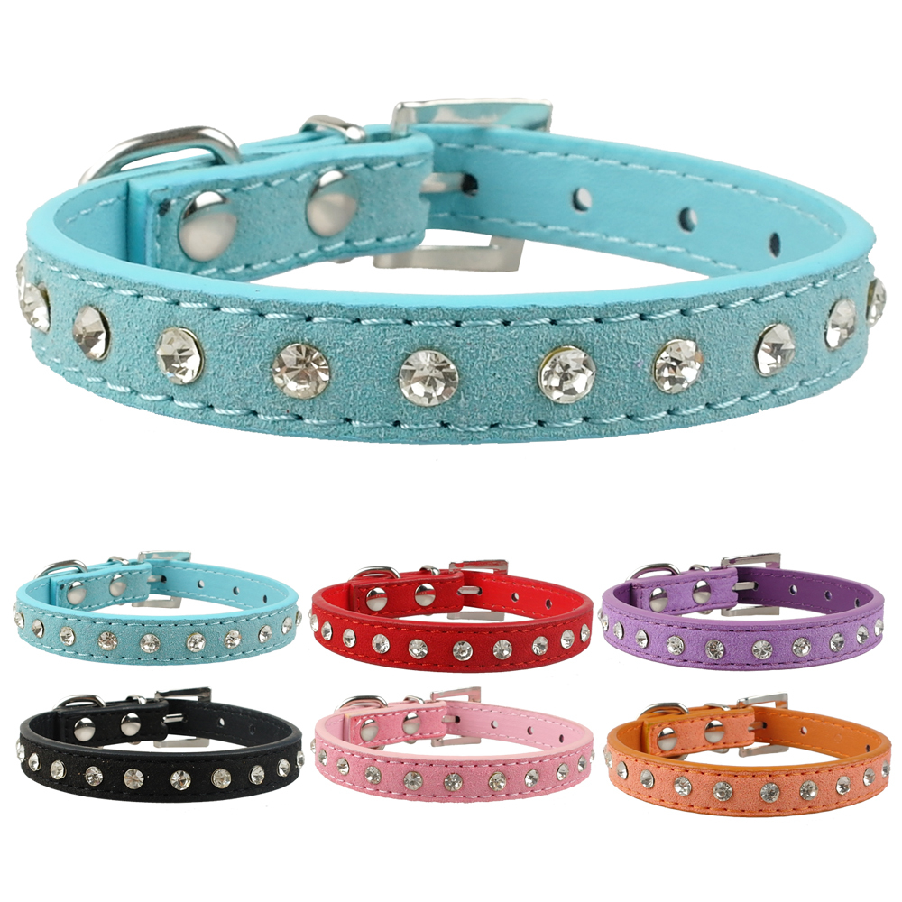 Web celebrity Tik Tok 6 colors XS S softer seude Leather Dog Collars Rhinestone cat collar for Small pet Puppy Collars
Web celebrity Tik Tok 6 colors XS S softer seude Leather Dog Collars Rhinestone cat collar for Small pet Puppy Collars