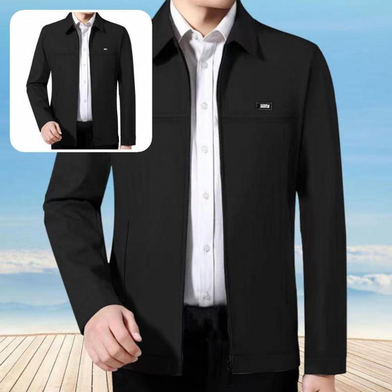 Men's Jackets Middle-aged Clothes Fabulous All Match Men Jacket Loose Solid Color For Work, Blue
Men's Jackets Middle-aged Clothes Fabulous All Match Men Jacket Loose Solid Color For Work, Blue