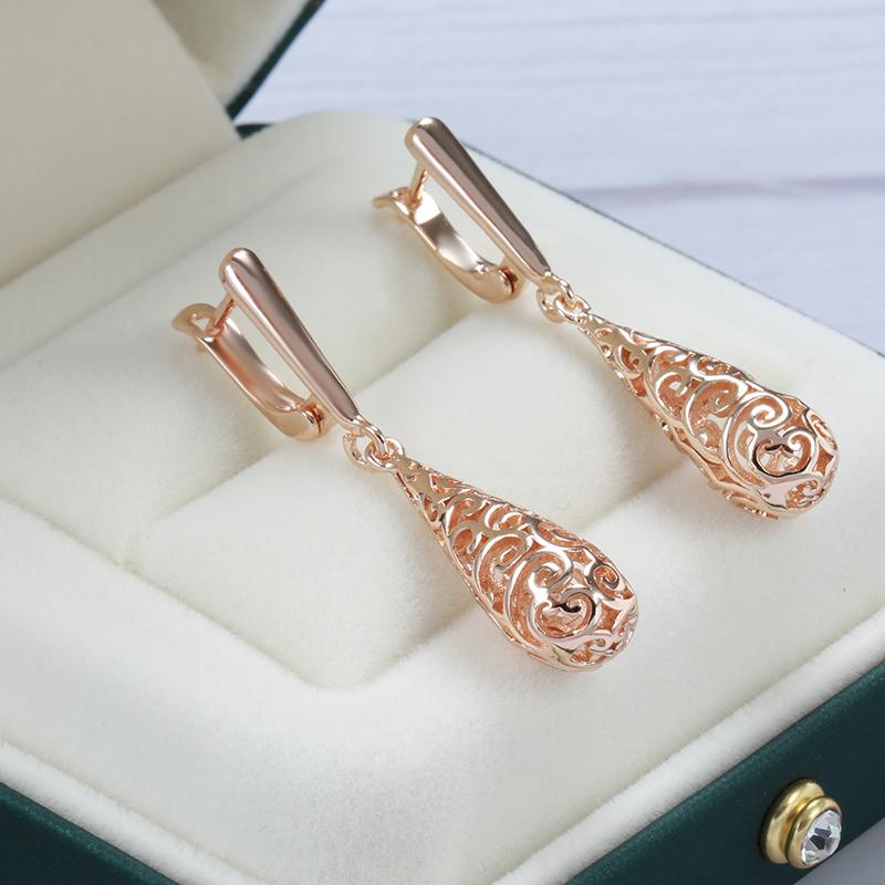 Dangle & Chandelier Glossy Water Drop Pendant 585 Gold Earrings For Women Multi Spiral Long Ethnic Costume Jewelry Wedding Party Lady Trend
Dangle & Chandelier Glossy Water Drop Pendant 585 Gold Earrings For Women Multi Spiral Long Ethnic Costume Jewelry Wedding Party Lady Trend
