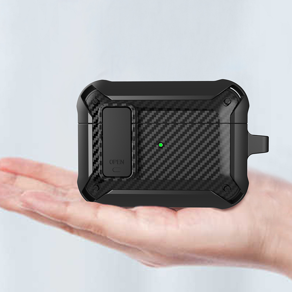 Headphone Tips Switch Cover For Airpods Pro Case TPU PC Protective 3 2 Earphone Accessories Carbon fiber Pattern9906801