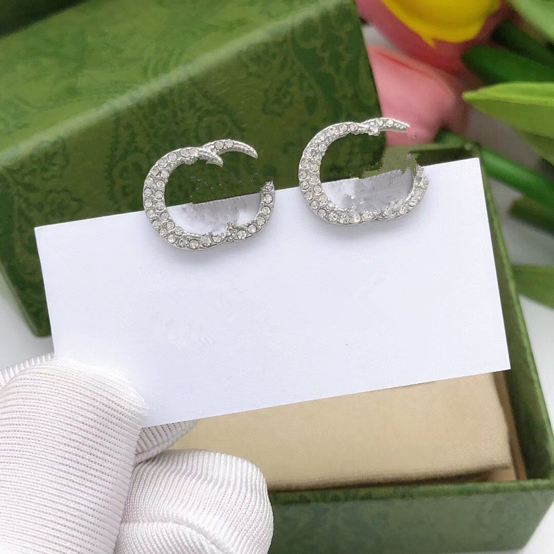 New Fashion Womens double g Simple Earrings Hoop Earrings for Woman High Quality
