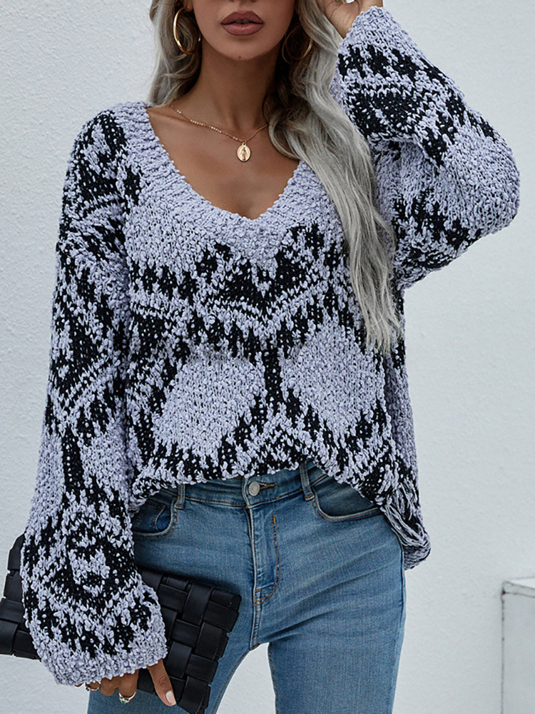 Knitted Sweater Women Deep V Neck Sexy Pullovers Ladies Print Long Sleeves Jumpers Female Fashion Loose Tops Truien Dames 220816, Purple
Knitted Sweater Women Deep V Neck Sexy Pullovers Ladies Print Long Sleeves Jumpers Female Fashion Loose Tops Truien Dames 220816, Purple