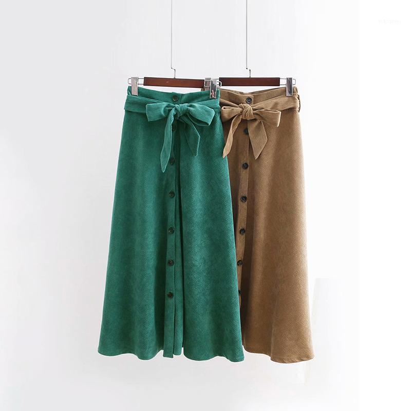 Skirts Women Autumn Warm Corduroy Winter Green Brown Belt Skirt Female High Waist Button- Long Faldas Mujer Moda
Skirts Women Autumn Warm Corduroy Winter Green Brown Belt Skirt Female High Waist Button- Long Faldas Mujer Moda