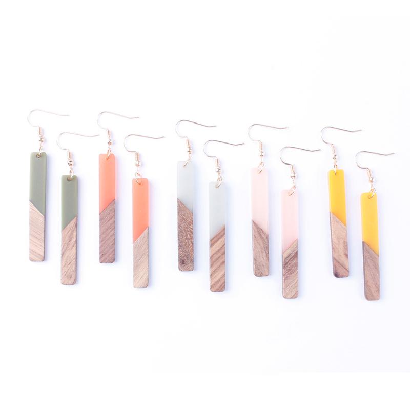 Dangle & Chandelier Wooden Resin Bar Drop Earrings For Women Minimalism Wood Long Drops Jewelry Girl GiftDangle
Dangle & Chandelier Wooden Resin Bar Drop Earrings For Women Minimalism Wood Long Drops Jewelry Girl GiftDangle