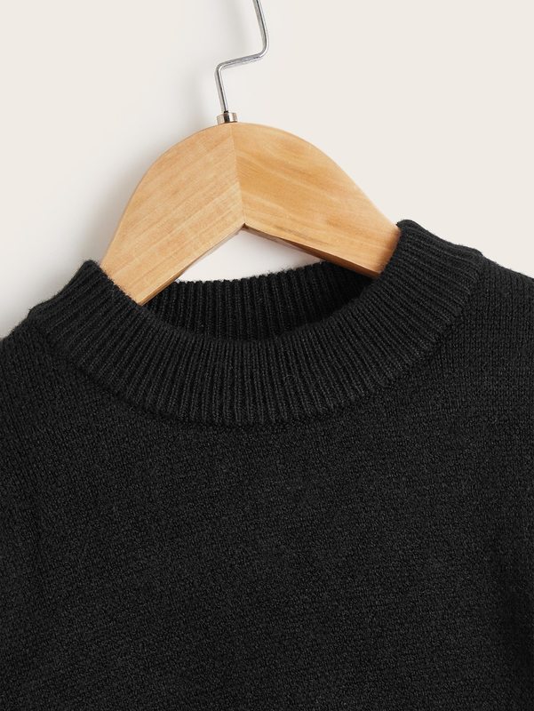 Toddler Boys Fire Pattern Drop Shoulder Sweater SHE