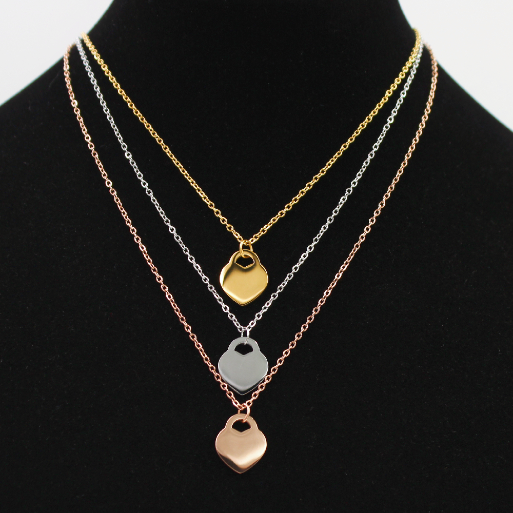 New Style Stainless Steel Fashion T Necklace Jewelry Heart-Shaped Pendant Love Necklaces For Women's Party Wedding Gifts Wholesale
New Style Stainless Steel Fashion T Necklace Jewelry Heart-Shaped Pendant Love Necklaces For Women's Party Wedding Gifts Wholesale