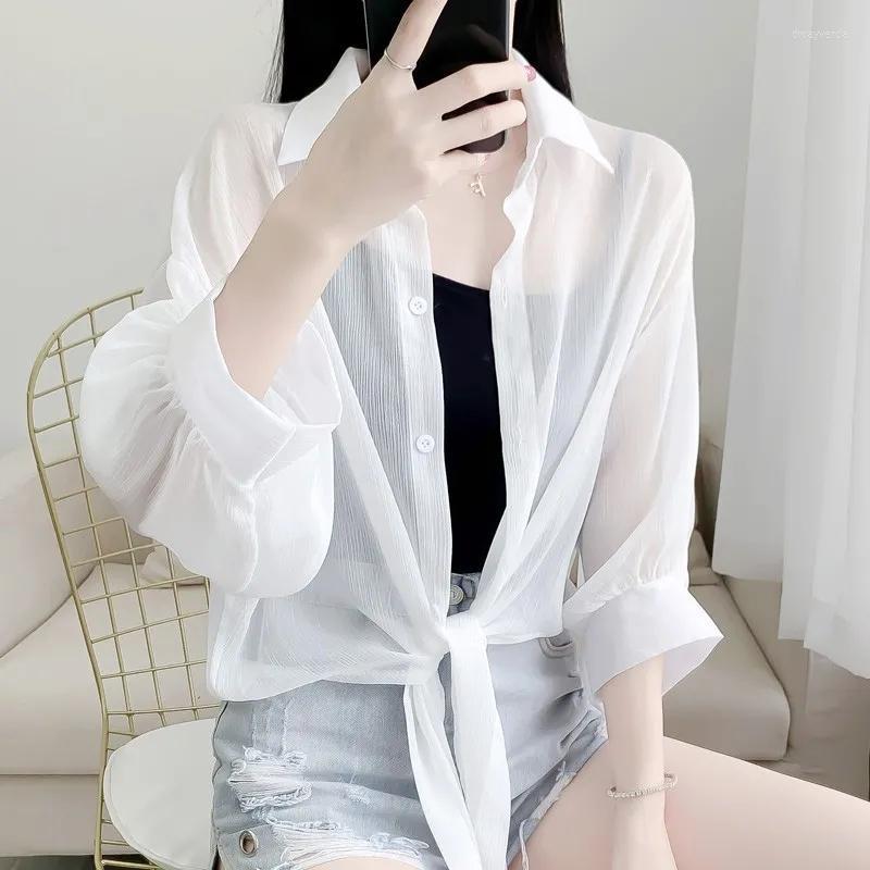 Women' Blouses & Shirts 2022 Summer Student Korean Edition Loose Chiffon Thin Female Prevent Bask In Clothes Cardigan Seven Points ShirtWom, Purple
Women' Blouses & Shirts 2022 Summer Student Korean Edition Loose Chiffon Thin Female Prevent Bask In Clothes Cardigan Seven Points ShirtWom, Purple