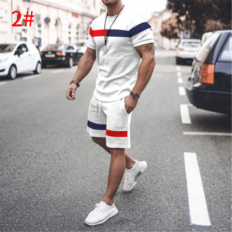 Men's Tracksuits Summer T-Shirt Set 100% synthetic material Comfortable and Cool Men Tracksuit T-shirt Shorts outfits Sets Oversized Cloth 220929