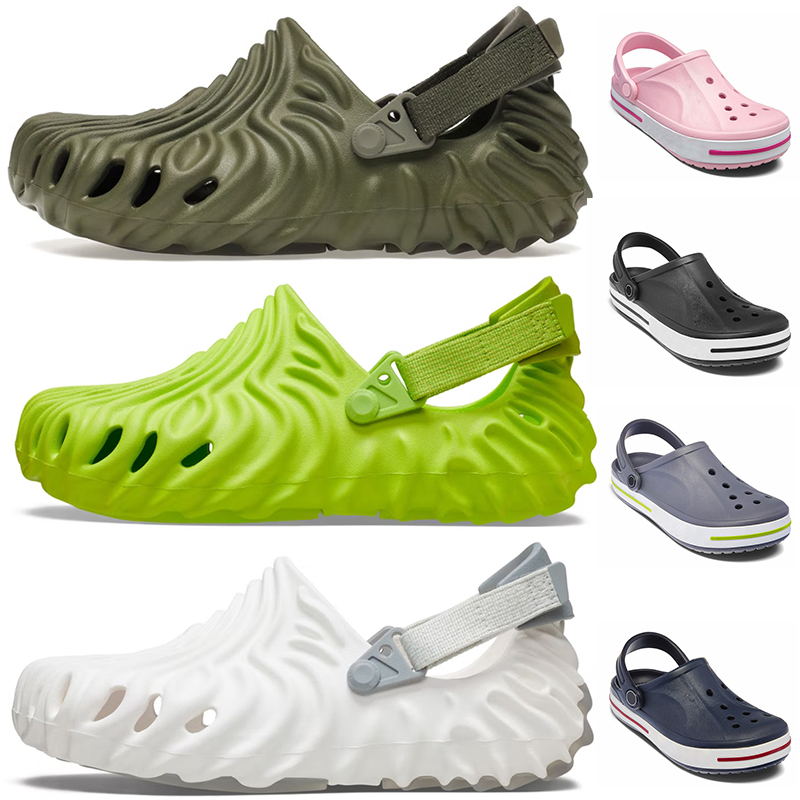 

designer sandals slides shoes croc pollex men women clogs Crocodile Cucumber Menemsha Spackle Almost White clog outdoor flip flop sandal, #4
