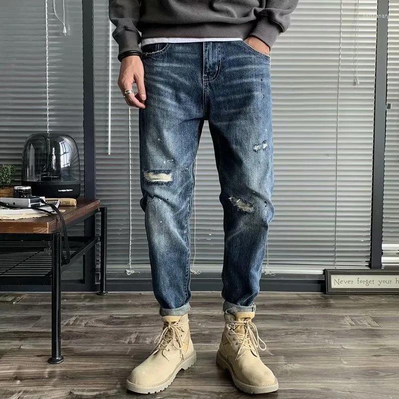 Men's Jeans Ripped Men's Korean Style Brand Straight Casual Pants Trousers European And American Trendy Feet PantsMen's Bert22
Men's Jeans Ripped Men's Korean Style Brand Straight Casual Pants Trousers European And American Trendy Feet PantsMen's Bert22