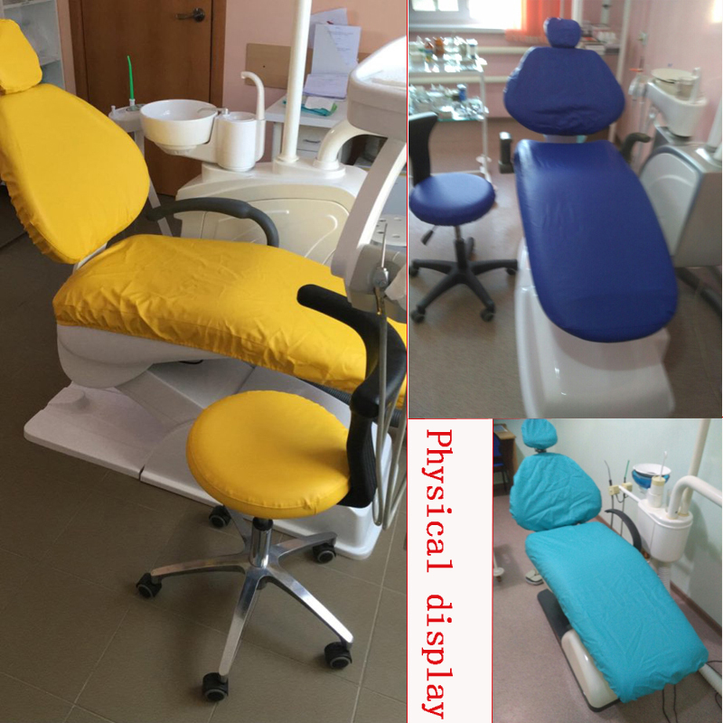 PU Leather Unit Dental Seat Chair Cover Elastic Waterproof Protective Case Protector Dentist Equipment 1 Set 220611