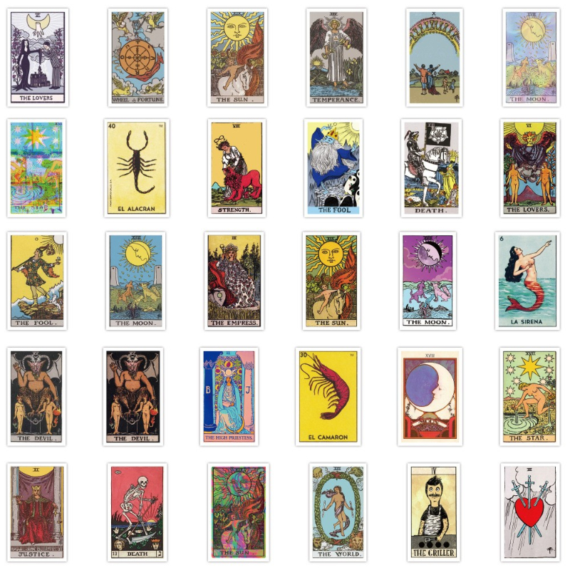60Pcs/Lot Tarot Sticker sticker graffiti Stickers for DIY Luggage Laptop Skateboard Motorcycle Bicycle Decals