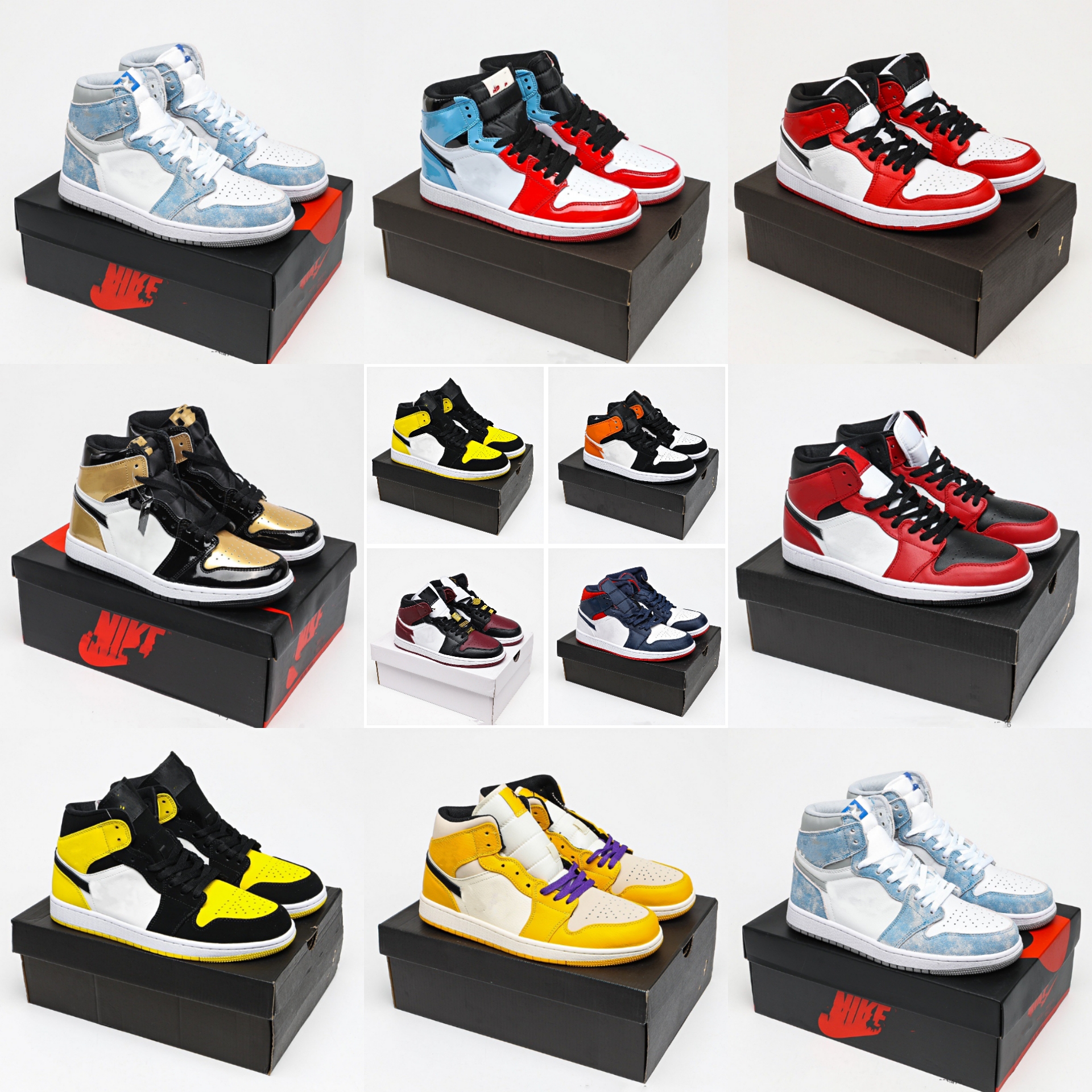 Classic 1 1s Basketball Shoes High OG Patent Bred Dark Mocha Marina Blue Mid Shadow Red Smoke Grey University Blue Men Woman Designers Sports Sneakers Trainers 36-46, 49
Classic 1 1s Basketball Shoes High OG Patent Bred Dark Mocha Marina Blue Mid Shadow Red Smoke Grey University Blue Men Woman Designers Sports Sneakers Trainers 36-46, 49