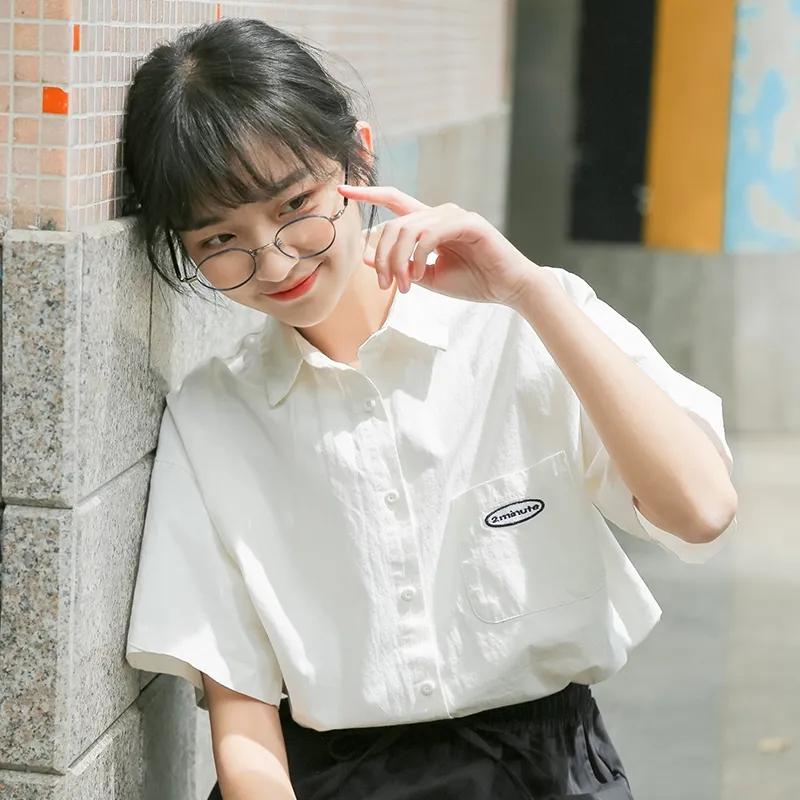 Women' Blouses & Shirts Women White Summer Short Sleeve Blouse Casual Turn Down Collar Teens Girls Students ClothesWomen, Solid white
Women' Blouses & Shirts Women White Summer Short Sleeve Blouse Casual Turn Down Collar Teens Girls Students ClothesWomen, Solid white