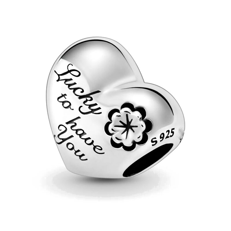 New Popular 925 Sterling Silver European Fashion Pearl Heart Two Tone Family Tree Charm For S925 Snake Bracelets DIY Jewelry