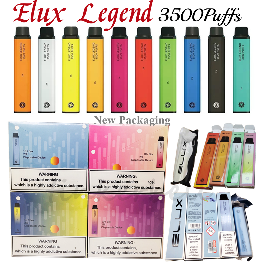 NEW Elux Legend 3500Puffs 2% E Cigarettes 24colors Disposable Vape Pen 1500mAh Battery Vaporizer Stick Vapor 10ml Pre Filled Cartridge Device
NEW Elux Legend 3500Puffs 2% E Cigarettes 24colors Disposable Vape Pen 1500mAh Battery Vaporizer Stick Vapor 10ml Pre Filled Cartridge Device