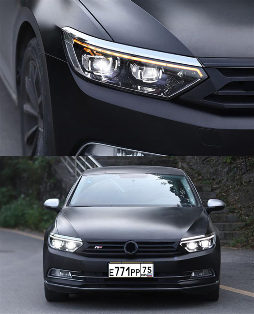 car styling head lamp For VW Passat B8 16-19 Headlights Fog Lights Daytime Running Lights DRL Bi Xenon Bulb Accessory