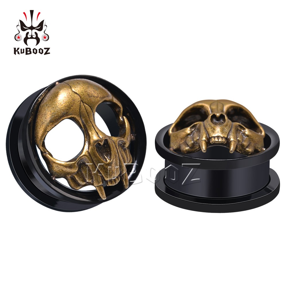 KUBOOZ Stainless Steel Skull Ear Piercing Tunnels Gauges Body Jewelry Earring Plugs Stretchers Expanders Wholesale 8mm to 25mm 32PCS
KUBOOZ Stainless Steel Skull Ear Piercing Tunnels Gauges Body Jewelry Earring Plugs Stretchers Expanders Wholesale 8mm to 25mm 32PCS