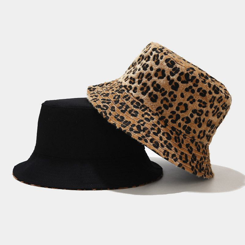 Leopard Reversible Women Bucket Hat Printed Summer Female Hat Cap Outdoor Fishing Lady Panama Casual Cap Sun hat 220325