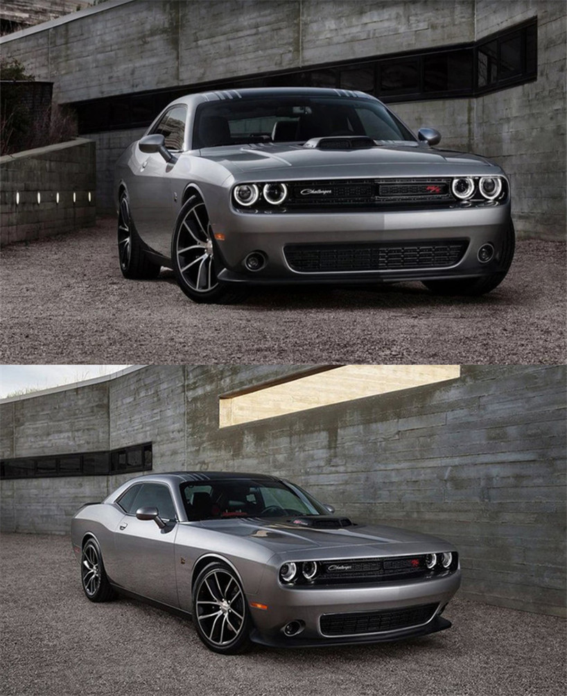 Auto Lighting Accessories For Dodge New Challenger Headlights 20 15-20 19 LED Angel Eyes Headlight Front Lights