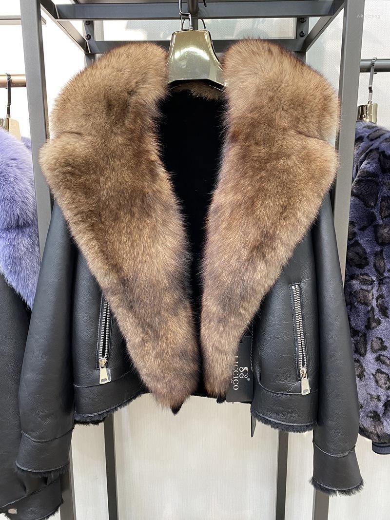 Women's Fur & Faux MENINA BONITA 2022 Real Natural Collar Winter Jacket Women Coat Double-faced Genuine Leather Warm Outerwear Locomotiv, Sapphire fur
Women's Fur & Faux MENINA BONITA 2022 Real Natural Collar Winter Jacket Women Coat Double-faced Genuine Leather Warm Outerwear Locomotiv, Sapphire fur