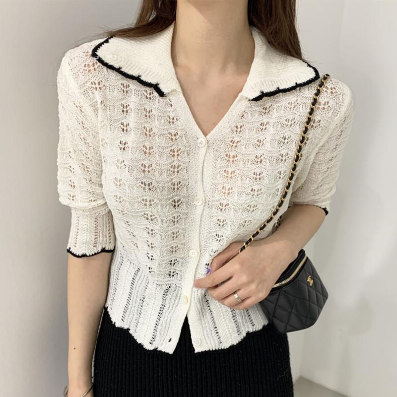 Women's Blouses & Shirts HziriP Sweet Hollow Gentle Lace Turn Down Collar Short-Sleeved Ladies Korean T-Shirt 2022 Summer Fashion All-Match, White
Women's Blouses & Shirts HziriP Sweet Hollow Gentle Lace Turn Down Collar Short-Sleeved Ladies Korean T-Shirt 2022 Summer Fashion All-Match, White