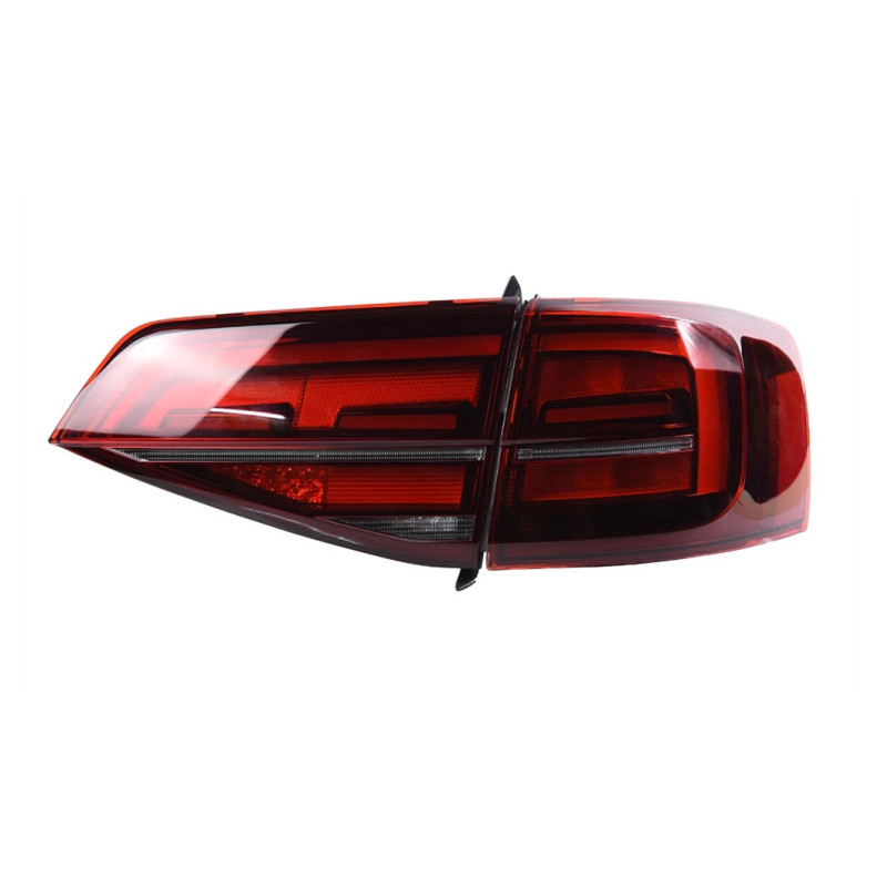 4 PCS Car Tail Lights Parts For Jetta MK7 20 15-20 18 Taillights Rear Lamp LED Signal Brake Reversing Parking FACELIFT Upgrade