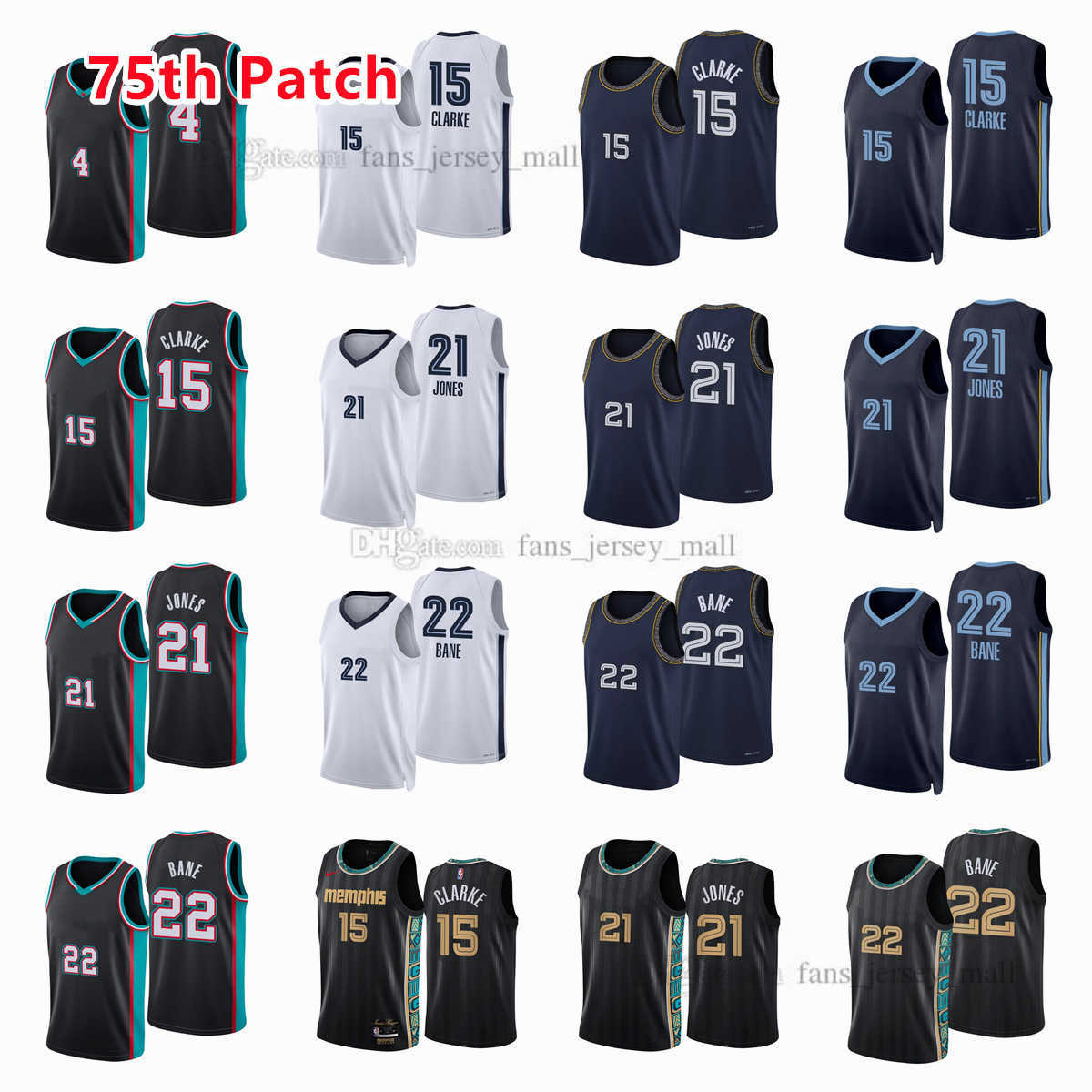 Printed 75th Patch City Basketball Jerseys Brandon 15 Clarke Tyus 21 Jones Desmond 22 Bane Steven 4 Adams Jersey Color Black Blue White Custom
Printed 75th Patch City Basketball Jerseys Brandon 15 Clarke Tyus 21 Jones Desmond 22 Bane Steven 4 Adams Jersey Color Black Blue White Custom