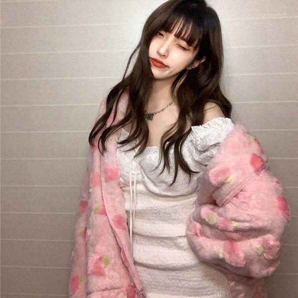 Women's Jackets 2022 Autumn And Winter Korean Chic Peach Powder Plush Plus Thickened Warm Jacket Female Student Sweet Girl Oversized Coat, 111
Women's Jackets 2022 Autumn And Winter Korean Chic Peach Powder Plush Plus Thickened Warm Jacket Female Student Sweet Girl Oversized Coat, 111