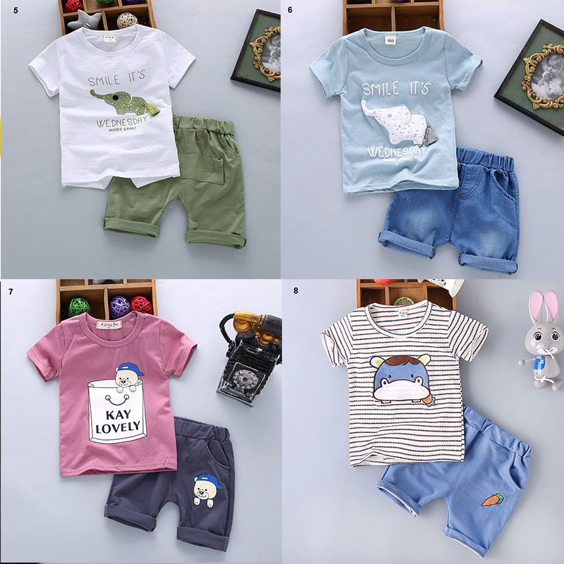 Boys Clothing Children Sets Summer Clothes Cartoon Kids Boy Set Cotton T-Shit+Pants 2PCS Outfits 220326