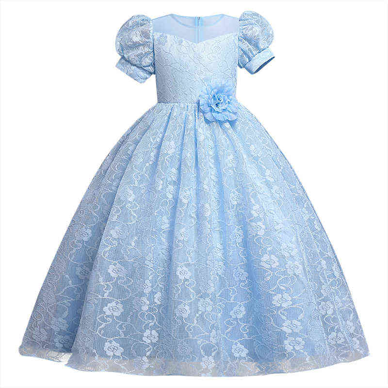 Flower Girl ball Long Sleeve Dress vestidos Wedding Party Sequin Long Dress Girls' holiday birthday party communion de fiesta Y220510