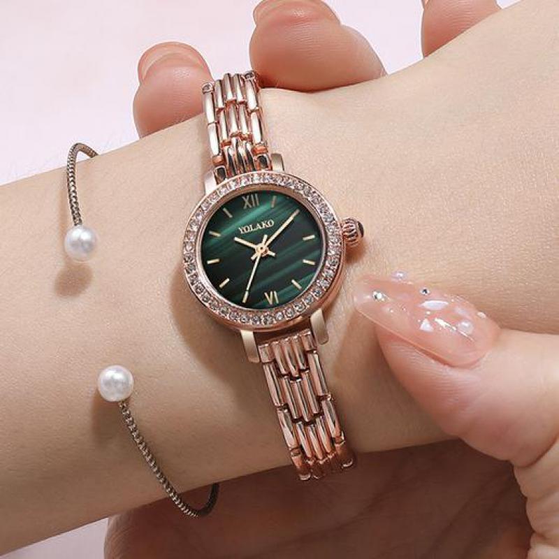 Wristwatches Fashion Round Quartz Mini Rhinestone Dial Casual Wrist Watches Stainless Strap Fashionable Clock Waterproof Wristwatch For Wome, White
Wristwatches Fashion Round Quartz Mini Rhinestone Dial Casual Wrist Watches Stainless Strap Fashionable Clock Waterproof Wristwatch For Wome, White