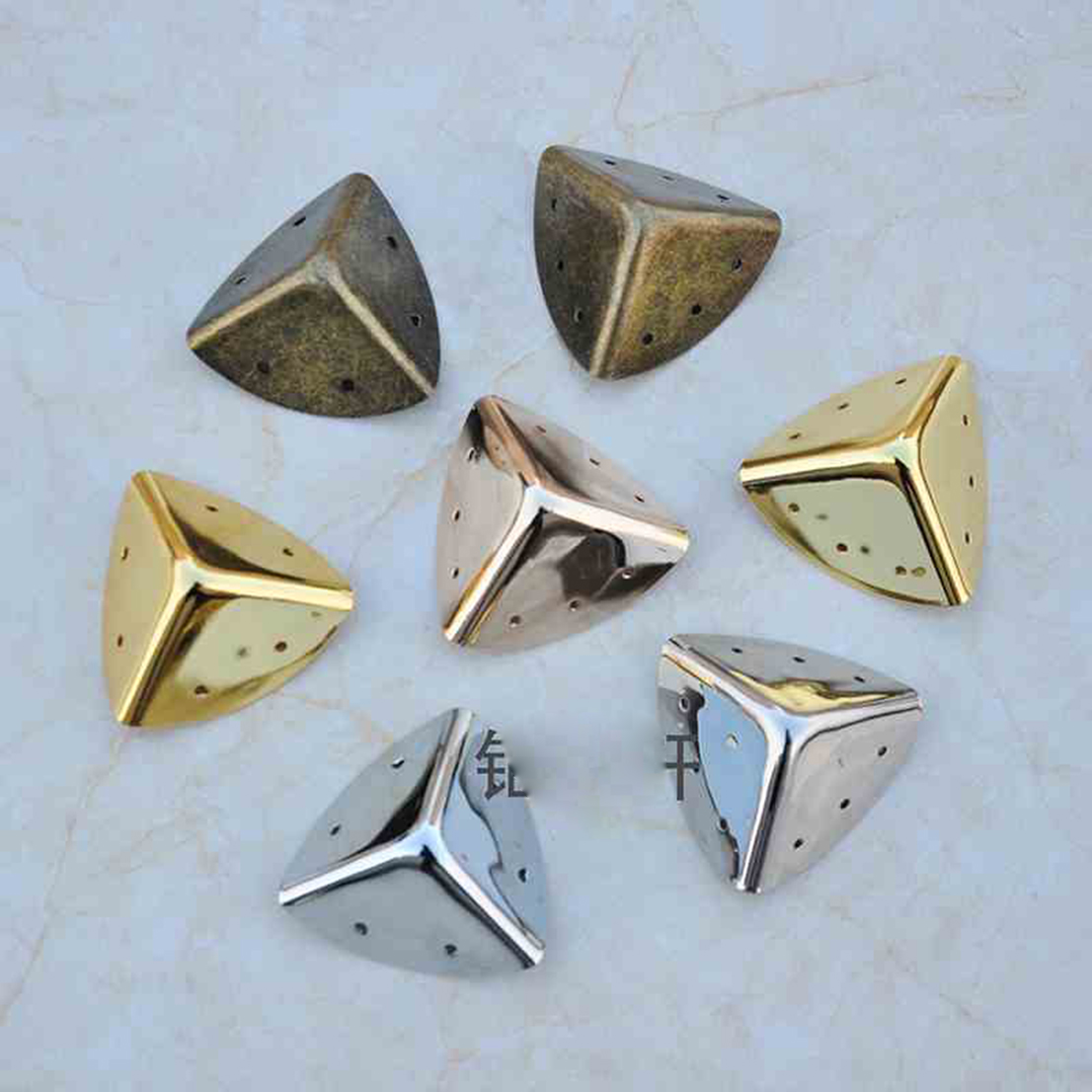 Accessories hardware box handwork rivet protection Angle rectangular Making Mate Angle 4 points anti collision Suitcases trunk case Wood table furnitu