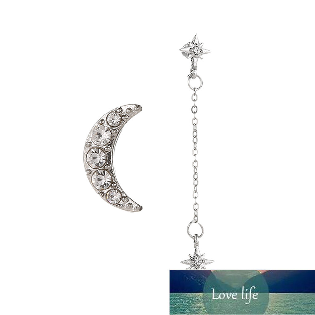 Stud Fashion Sweet And Cute Personality Creative Flash Drill Hollow Star Moon Earring Vintage Geometric Jewelry Earrings For Women