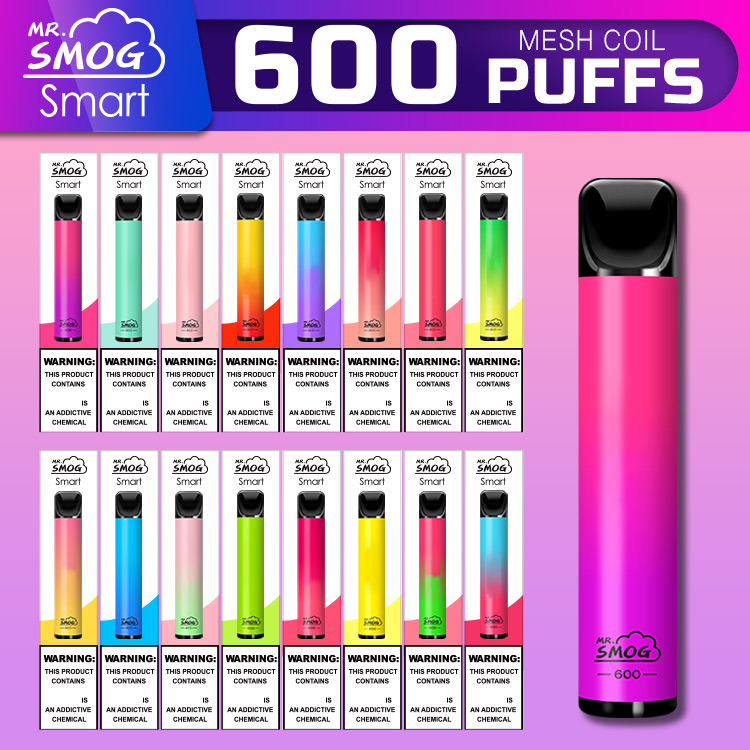 Mr.Smog Brand 600 puffs disposable e cigarettes 20 flavors vapes 10pcs/box UPS free ship
Mr.Smog Brand 600 puffs disposable e cigarettes 20 flavors vapes 10pcs/box UPS free ship