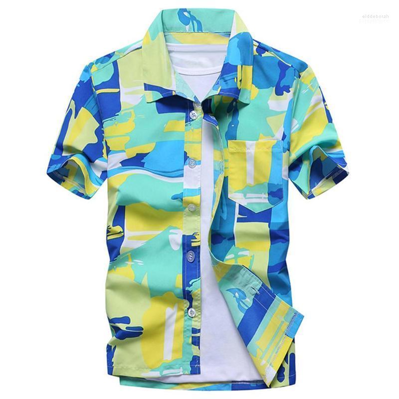 Men's Casual Shirts Plus Size Hawaiian Summer Beach Men Buttons Turn Down Short Sleeve Shirt Top Fashion Eldd22 
Men's Casual Shirts Plus Size Hawaiian Summer Beach Men Buttons Turn Down Short Sleeve Shirt Top Fashion Eldd22