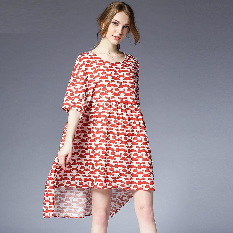 Plus Size Dresses Women's Summer Chiffon Casual Loose Elegant Dress High Waist Crew Neck Print Mini Oversize To 4XLPlus, Red
Plus Size Dresses Women's Summer Chiffon Casual Loose Elegant Dress High Waist Crew Neck Print Mini Oversize To 4XLPlus, Red
