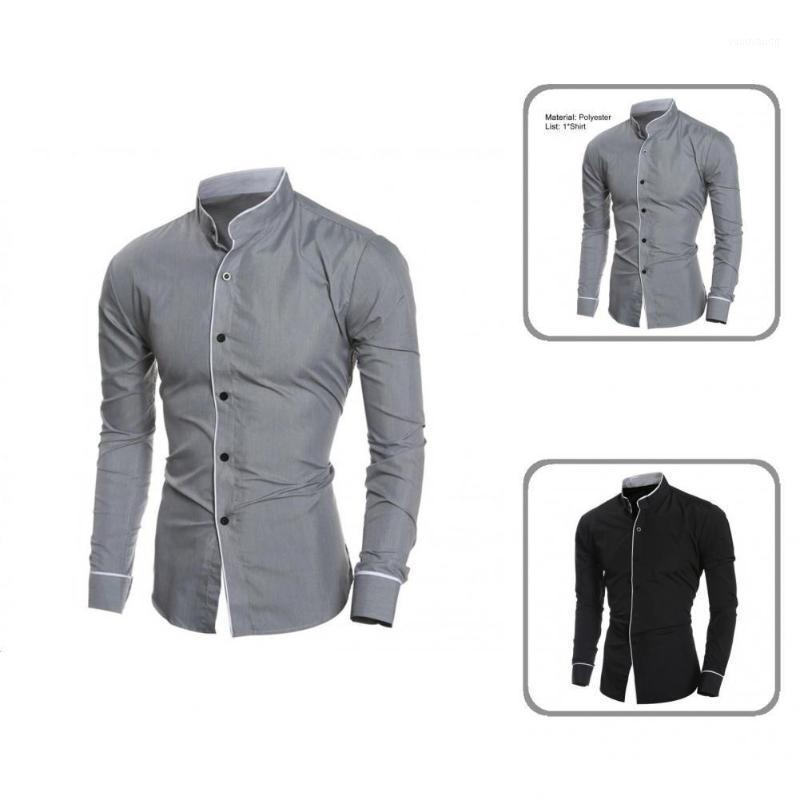 Men's Casual Shirts Fabulous Shirt Butttons Design Slim Contrast Color Line Male Autumn Men, Black
Men's Casual Shirts Fabulous Shirt Butttons Design Slim Contrast Color Line Male Autumn Men, Black