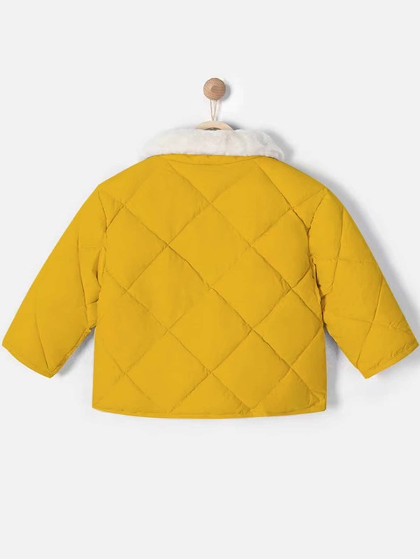 Toddler Boys Borg Collar Quilted Coat SHE